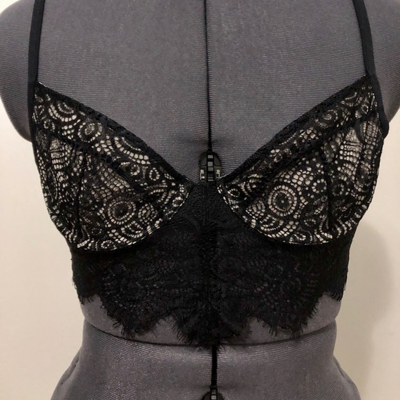 Lace bralette in black/ blush - Picture 1 of 4